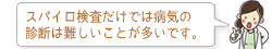 スパイロ検査だけでは病気の診断は難しいことが多いです。