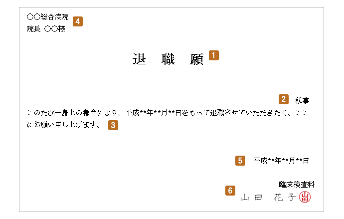 退職願